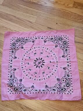 Pink Paisley Bandana Scarf